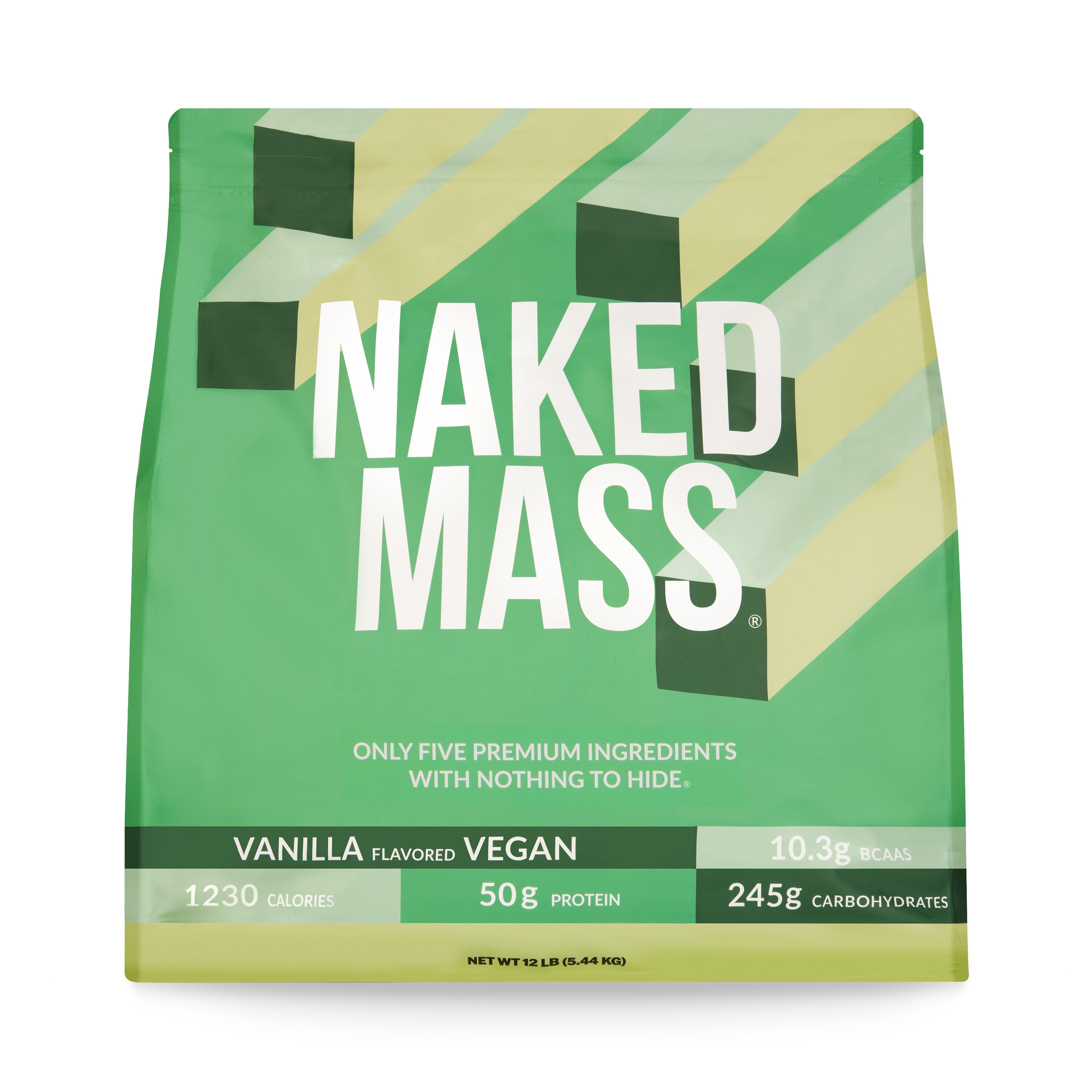 Vanilla Vegan Mass Gainer Supplement - Vanilla (Vegan) 12LB
